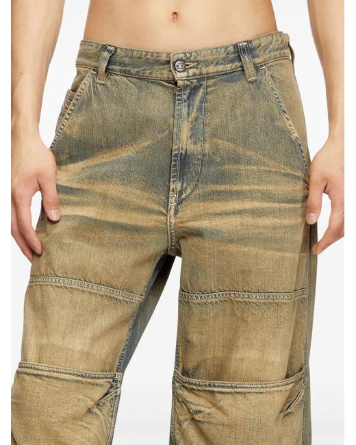 Jeans D-Shift A Gamba Ampia di DIESEL in Natural