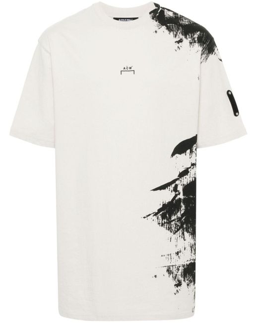 A_COLD_WALL* White Brushstroke Cotton T-shirt for men