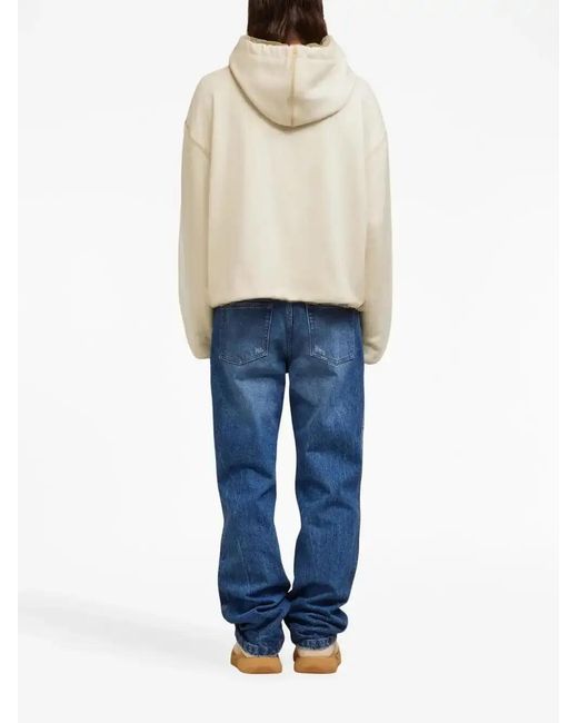 AMI Natural Ami De Coeur Tulle Hoodie