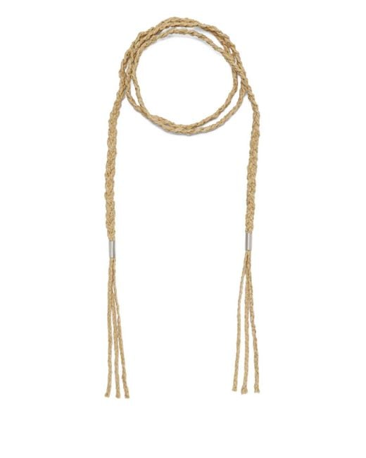 メンズ DSquared² ラフィアベルト White