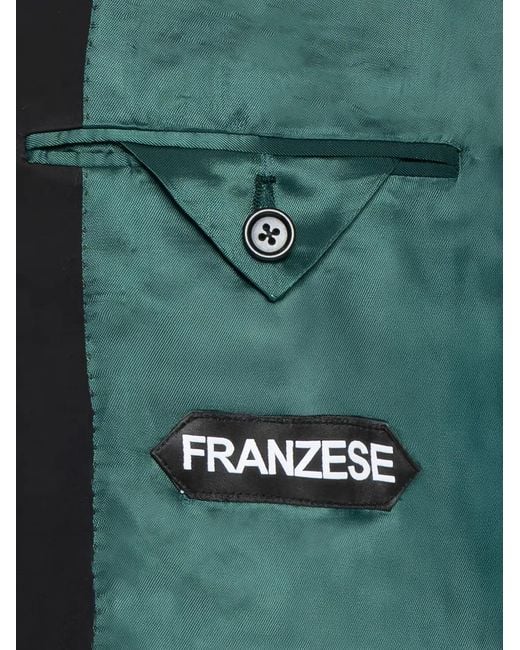 Franzese Collection Green Peak-Lapels Blazer for men