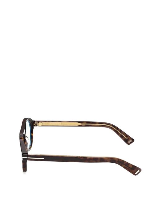 Tom Ford Black Lunettes De Vue À Effet Écaille De Tortue for men