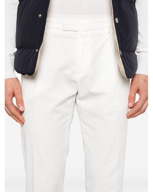 Pantalones tapered con pinzas invertidas Briglia 1949 de hombre de color White