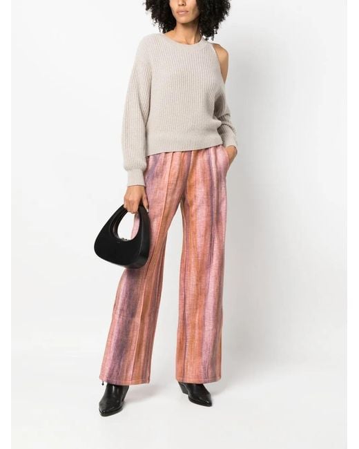 ANDERSSON BELL Red Pantalon Tie-Dye À Lien De Resserrage