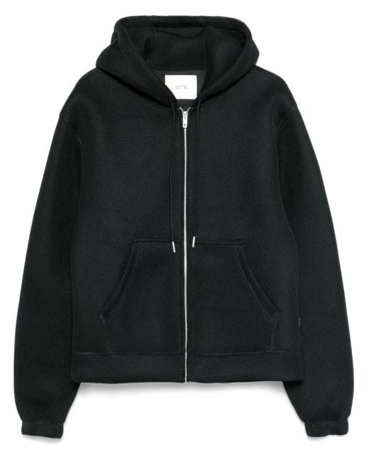 Giacca Con Cappuccio di Arte' in Black da Uomo