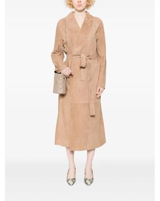 Fendi Natural Suede Coat