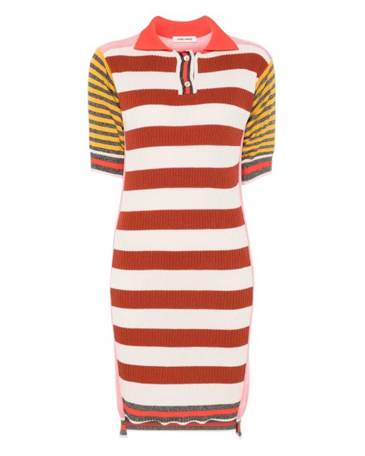 Robe-Polo À Rayures Henrik Vibskov en coloris Red