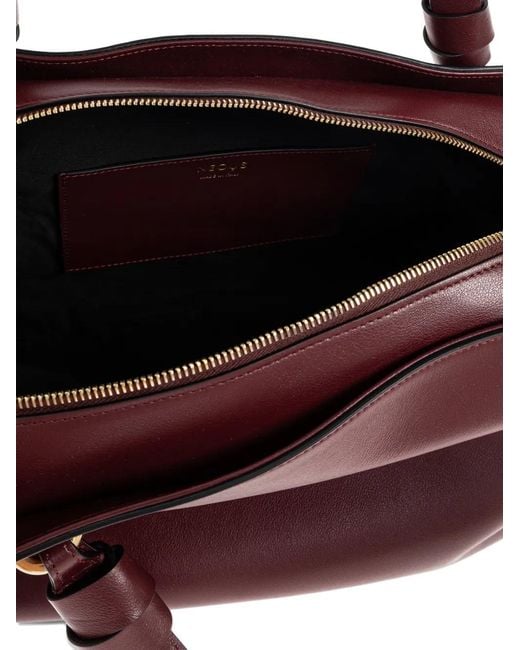 Neous Purple Aries Leather Tote Bag