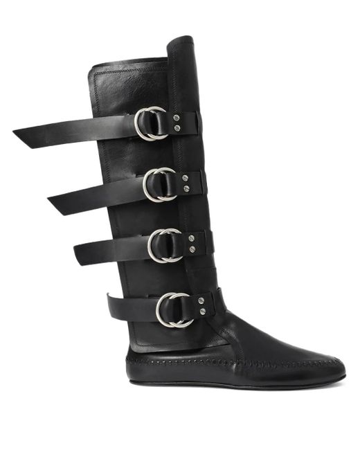 Ann Demeulemeester Black Siver Biker Boots for men