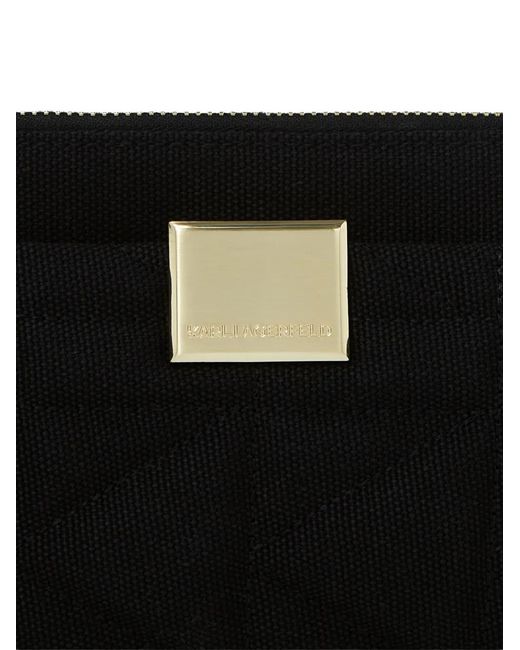 Karl Lagerfeld Black X Amber Valletta Petit Sac Porté Épaule À Plaque Logo