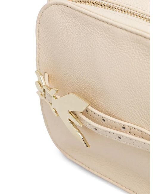 Patrizia Pepe Natural Fly Plaque Crossbody Bag