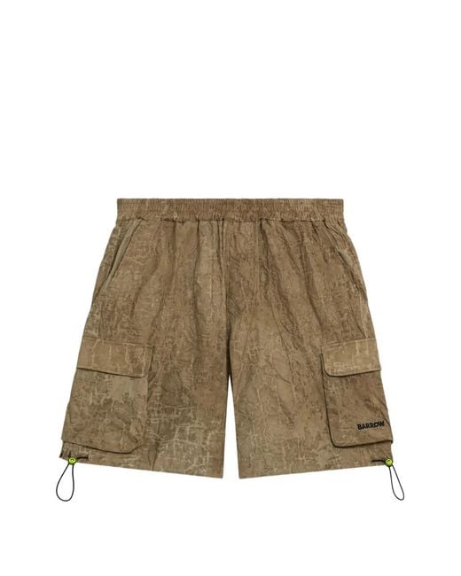 Barrow Natural Cargo Drawstring Shorts for men