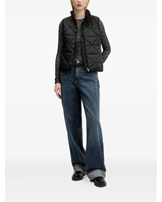 HUGO Black Quilted High-Neck Vest