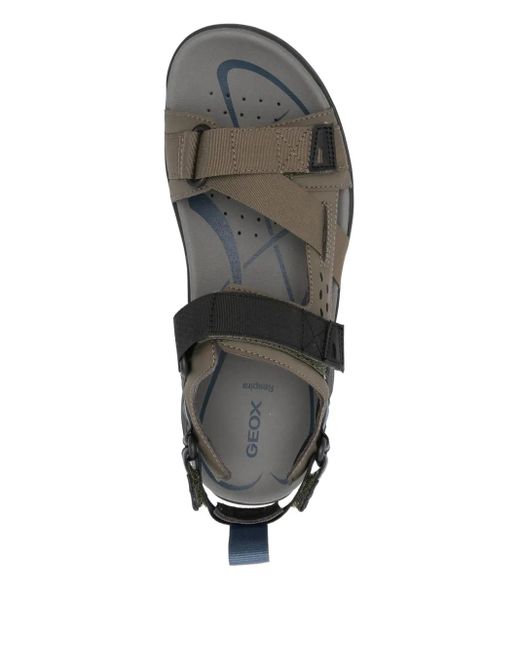 Geox Black Terreno Grip Strap Sandals for men