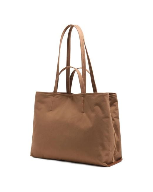 Bimba Y Lola Brown Large Chihuahua Logo-Plaque Tote Bag