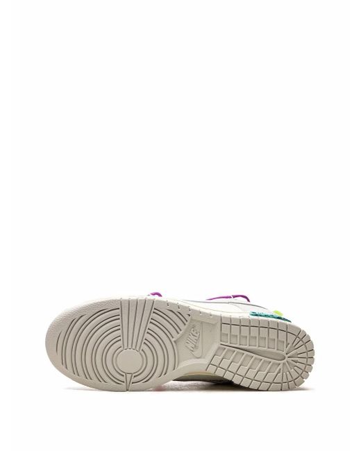 NIKE X OFF-WHITE Pink Dunk Low "Lot 45" Sneakers