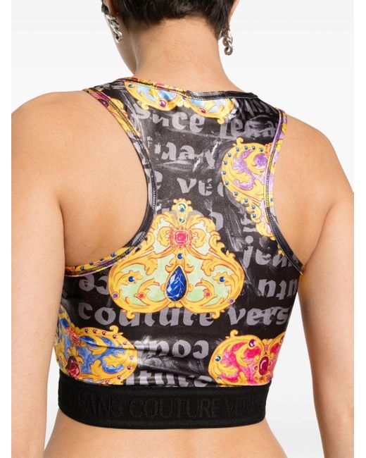 Versace Blue Top With Print