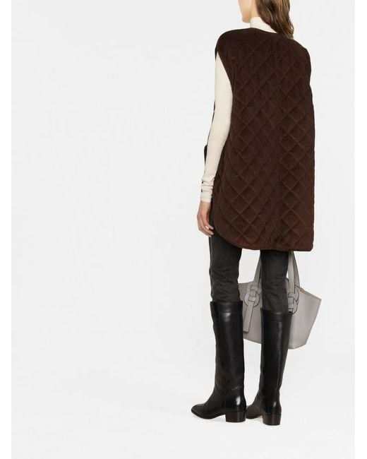 Totême Black Quilted Corduroy Vest