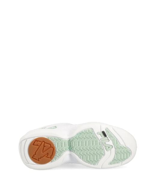 Fila White Grant Hill 3 Mid Sneakers