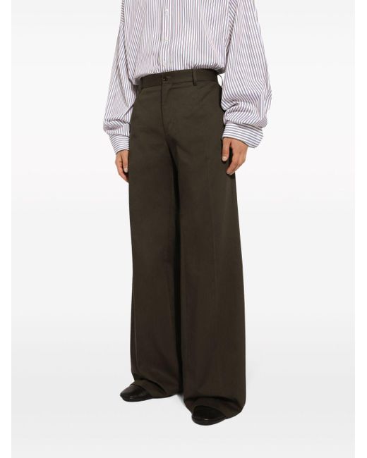 Pantalon en coton à coupe ample Dolce & Gabbana pour homme en coloris Brown