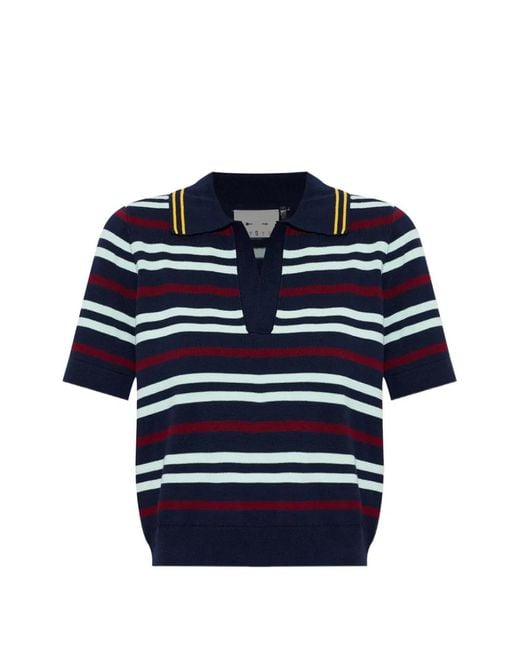 The Upside Blue Archie Striped Top