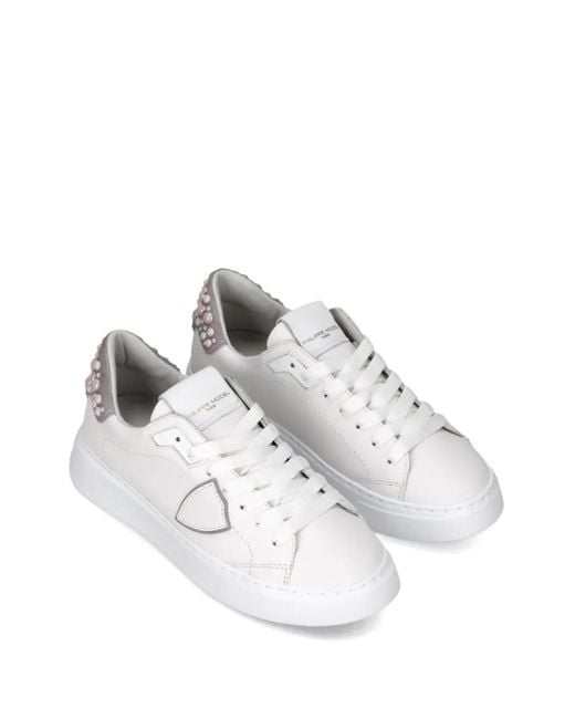 Philippe Model White Temple Sneakers