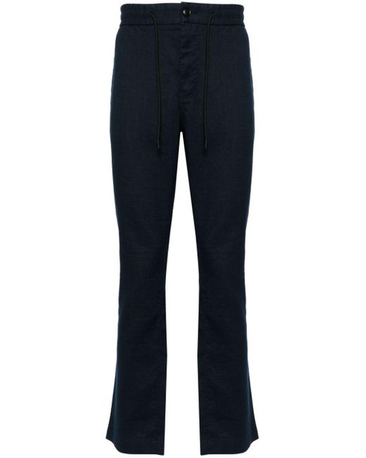 Boss Blue Sanderson Straight-leg Linen-blend Trousers for men
