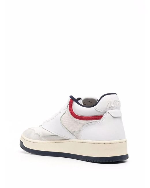 Autry White Side Logo-Patch Sneakers for men