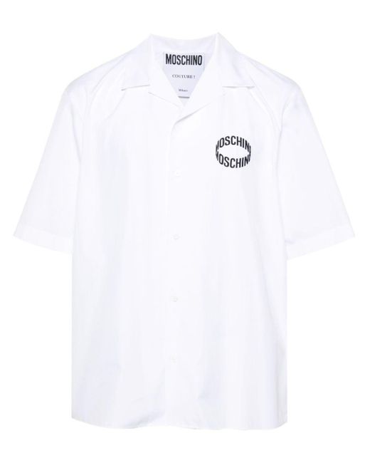 Moschino Hemd mit gummiertem Logo in White für Herren