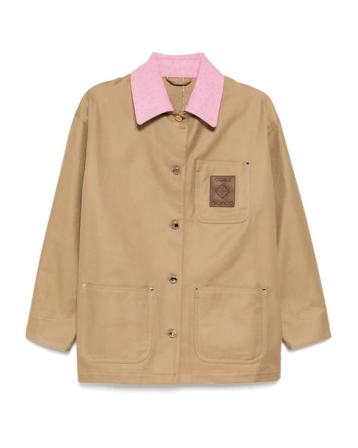 Casablanca Natural Cotton Jacket With Collar