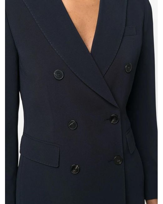 Alberto Biani Black Double-Breasted Tailored Blazer
