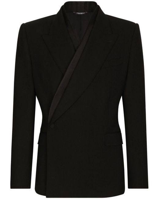 Blazer à design portefeuille Dolce & Gabbana pour homme en coloris Black