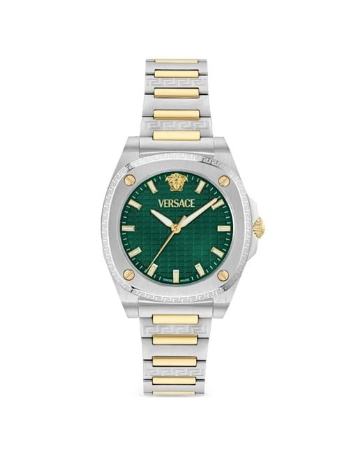 Versace Green Greca Pulse 38Mm Watch