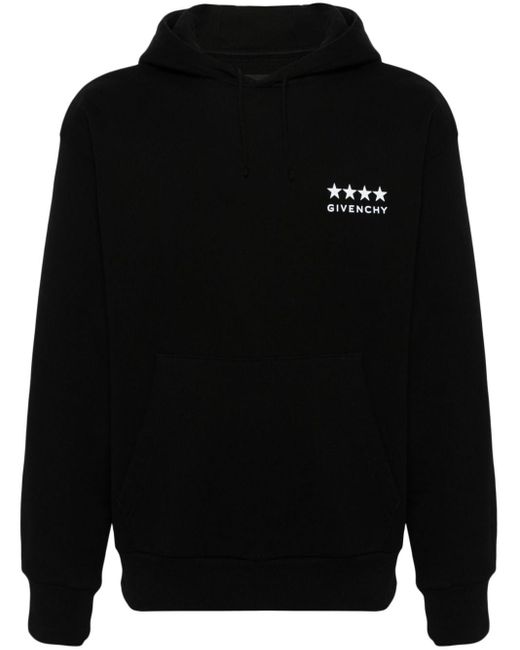 Givenchy Black Logo-print Hoodie for men