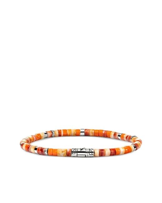 John Hardy Metallic Sterling Heishi Bead Bracelet