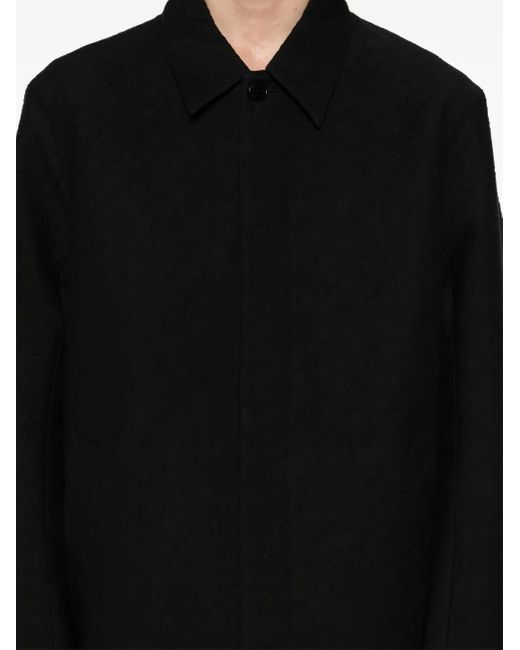 Casablanca Black Jacquard Coat for men