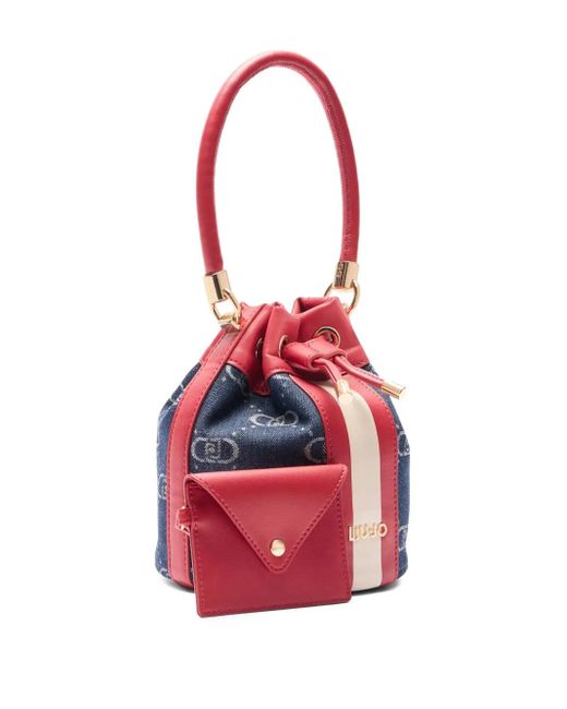 Liu Jo Red Jacquard Bucket Bag