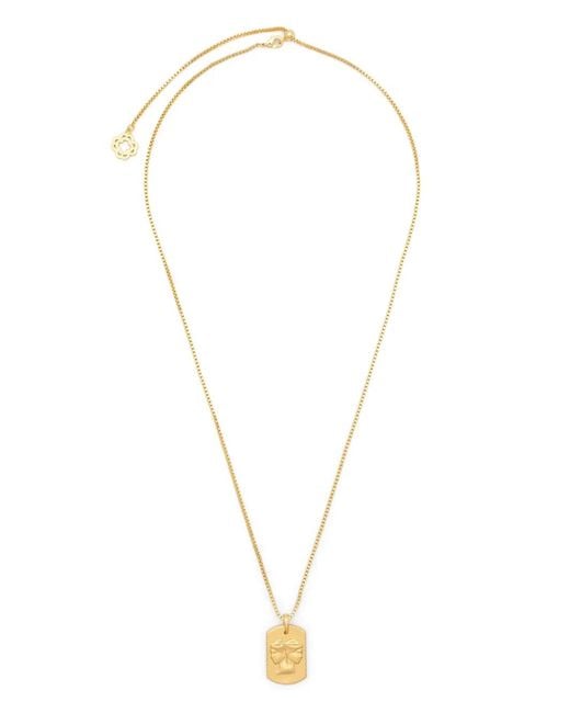 Maje White Zodiac Sign Plaque Necklace