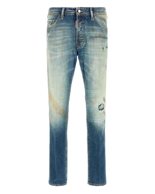 DSquared² Jeans Met Vervaagd Patchwork in het Blue voor heren