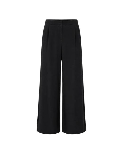 Dusan Black Pleated Palazzo Pants
