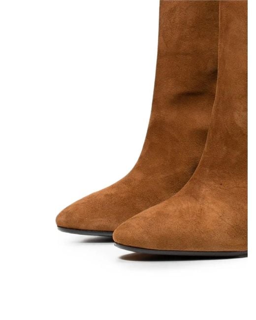 Poche Paris Brown Suede Knee-High Boots