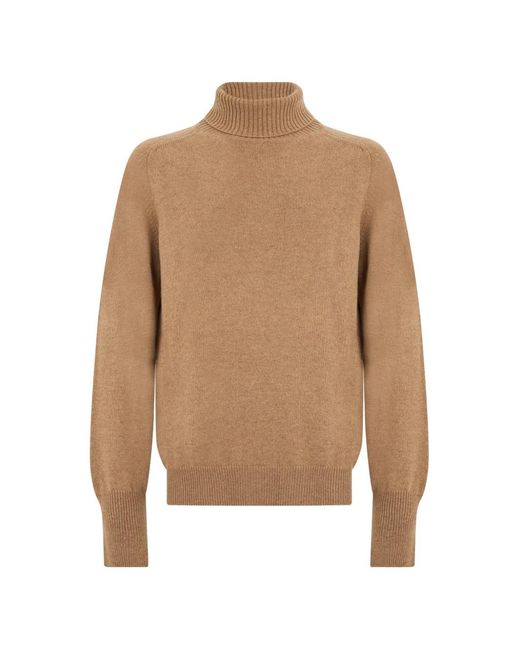 Fedeli Natural Roll-Neck Cashmere Sweater for men