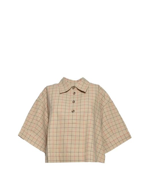 Barbour Natural Hollington Check-Pattern Short-Sleeve Shirt