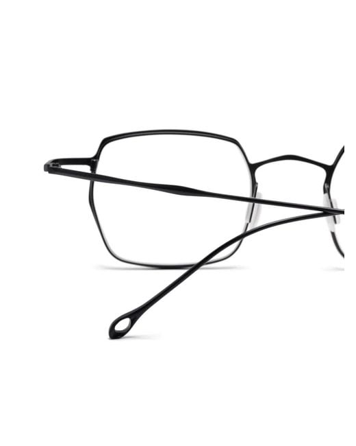 Rigards Black Square-Frame Glasses
