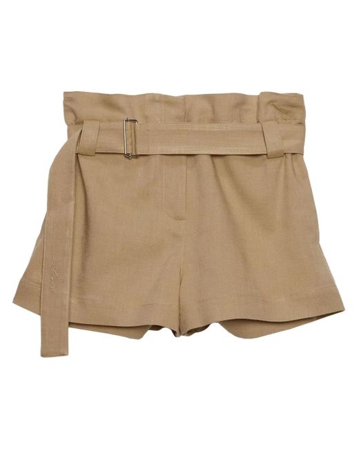 Pantalones Cortos Con Cinturón MSGM de color Natural