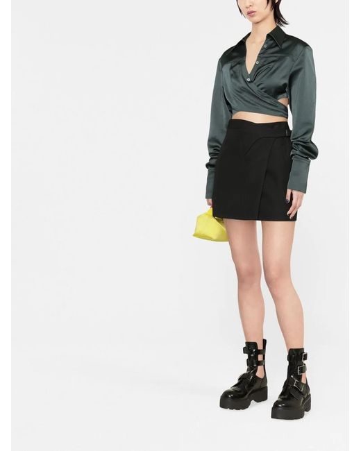 Ambush Green Cropped Wrap Shirt