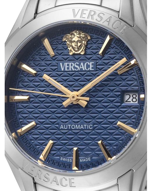 Versace Blue Greca 35Mm Automatic Watch