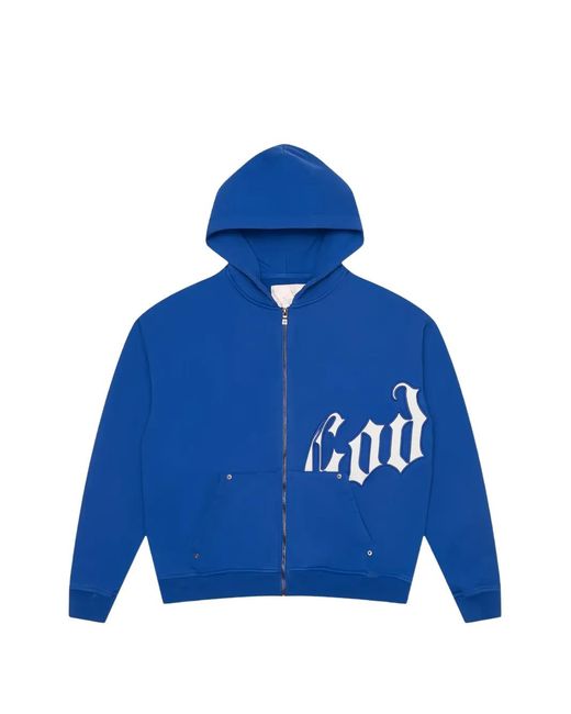 Godspeed Blue Logo Zip Hoodie for men