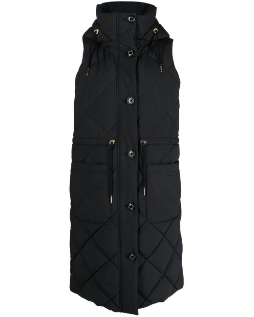 Barbour Black Orinsay Diamond-quilted Hooded Gilet