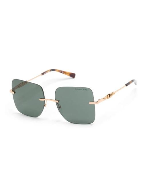 Michael Kors Green Square-Frame Sunglasses